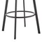 Armen Living Noran Swivel Bar Stool in Black Metal with Black Faux Leather 840254335721 - alternate 2
